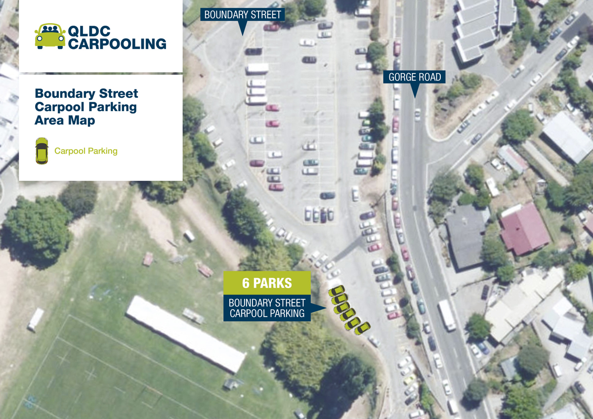 QLDC Carpooling Boundary Carpark Map Jun25